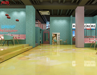 慕凱風溶彩地坪漆批發 藝術漆效果圖 純樹脂仿古水泥地油漆罩光